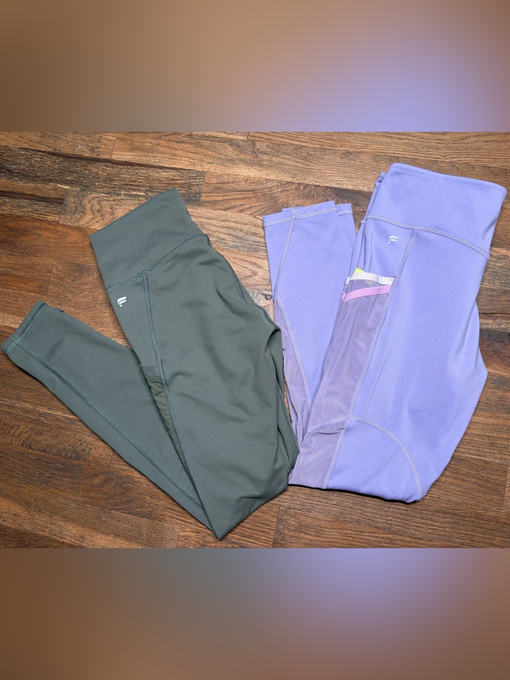 Fabletics Leggings Women’s Bundle - Olive Green & Lavender